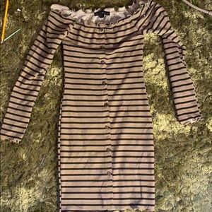 Off the should mid length sweater dress